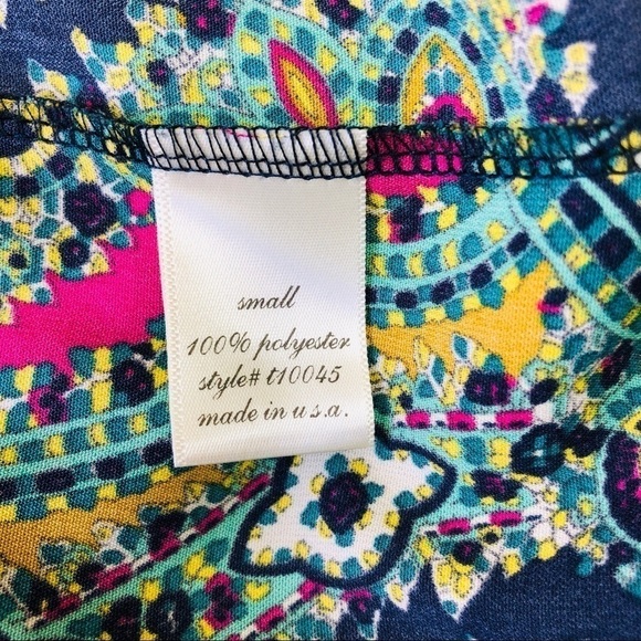 Alya Boho Pattern Flowing Shirt Tunic S - Picture 8 of 8